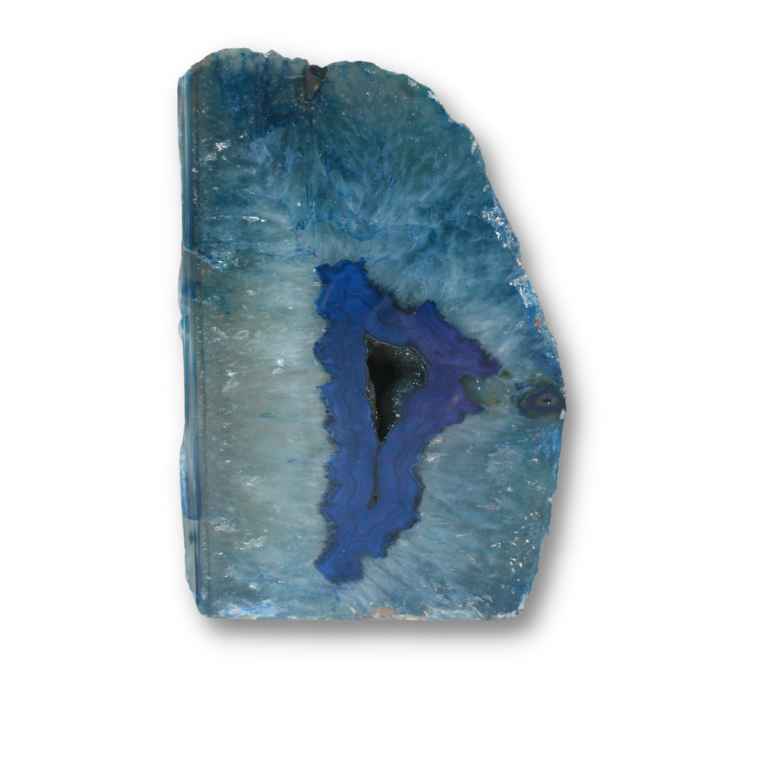 BOOKEND - Agate Blue Polished Q1