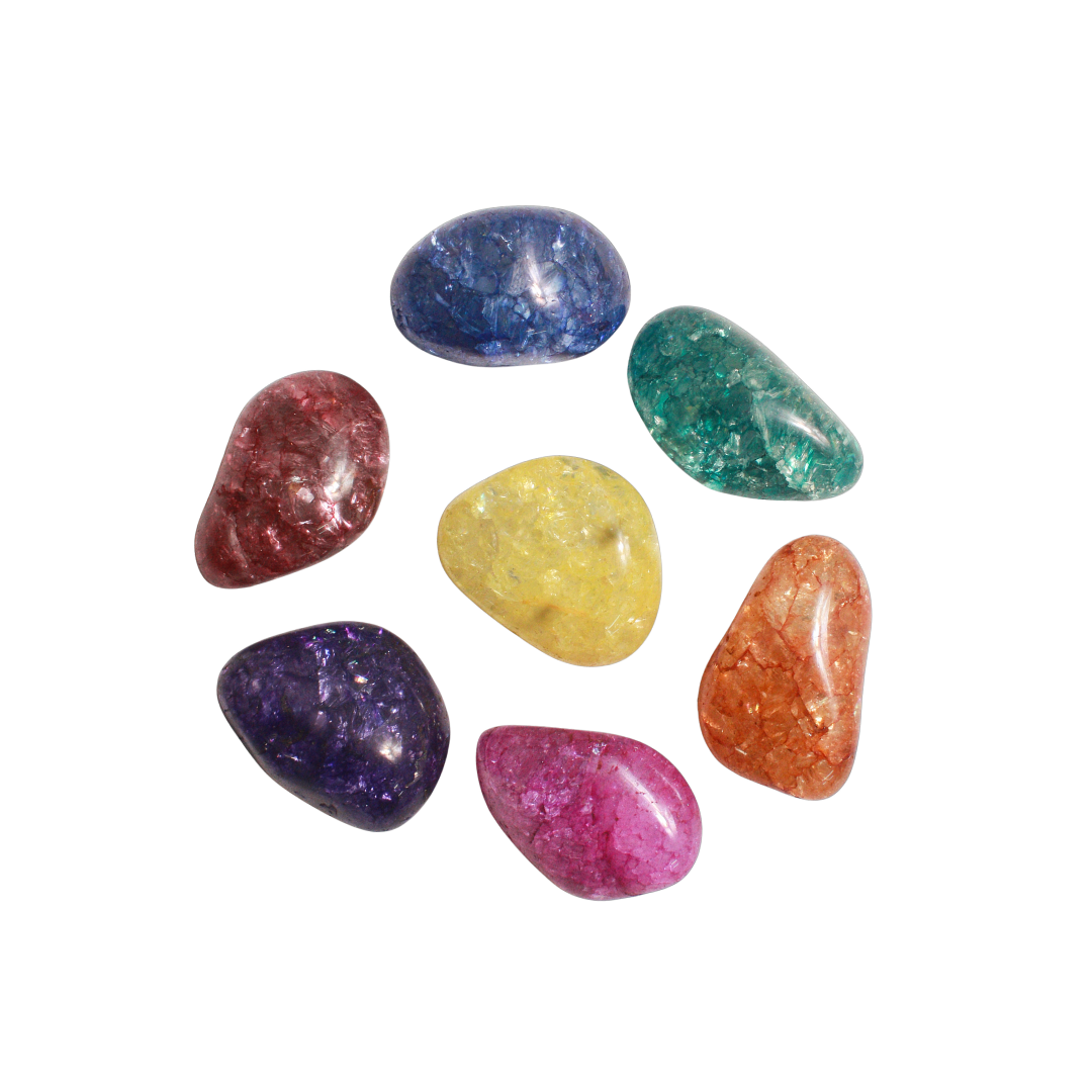 TUMBLED STONES - Dyed Crackle Crystal, Q1