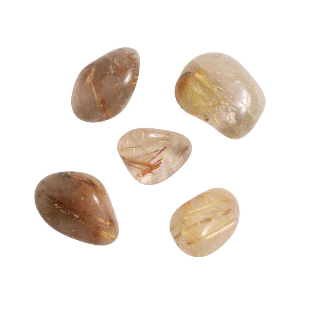 TUMBLED STONES - Rutilated Quartz, SPECIAL