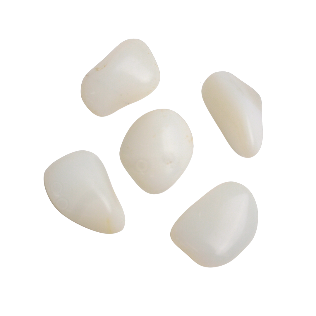 TUMBLED STONES - White Opal, EXTRA